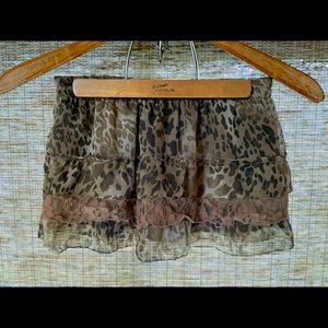 Black Mamba ruffled mini skirt Burning Man festival wear XS